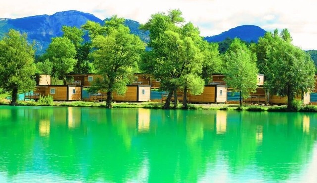 Camping Le Lac Bleu* - Mobile home Family Luxury Premium 3 rooms 4 people Air-conditioned Lakeside