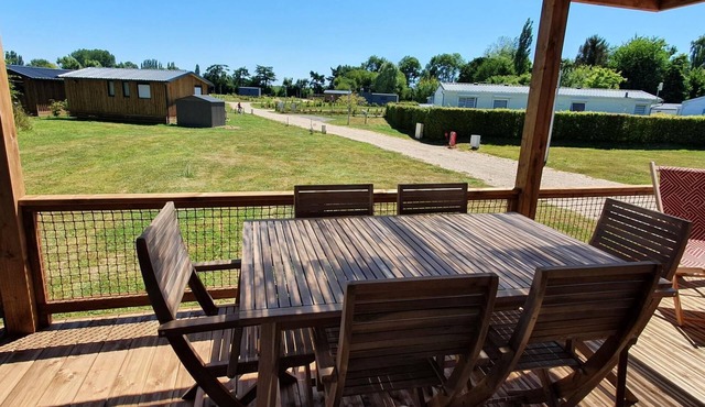 Chalet domaine Normandie, heated swimming pool.